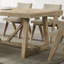 Table de salle à manger avec finition en chêne et table à tréteaux