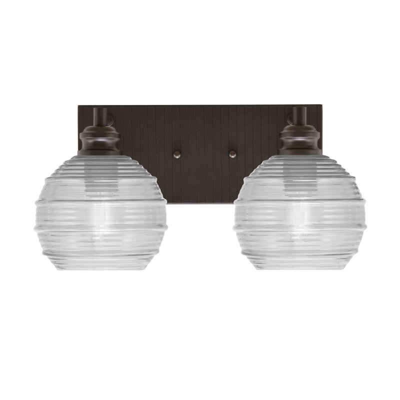 Éclairage pour meuble-lavabo 2 lumières Arona, Espresso, Transparent
