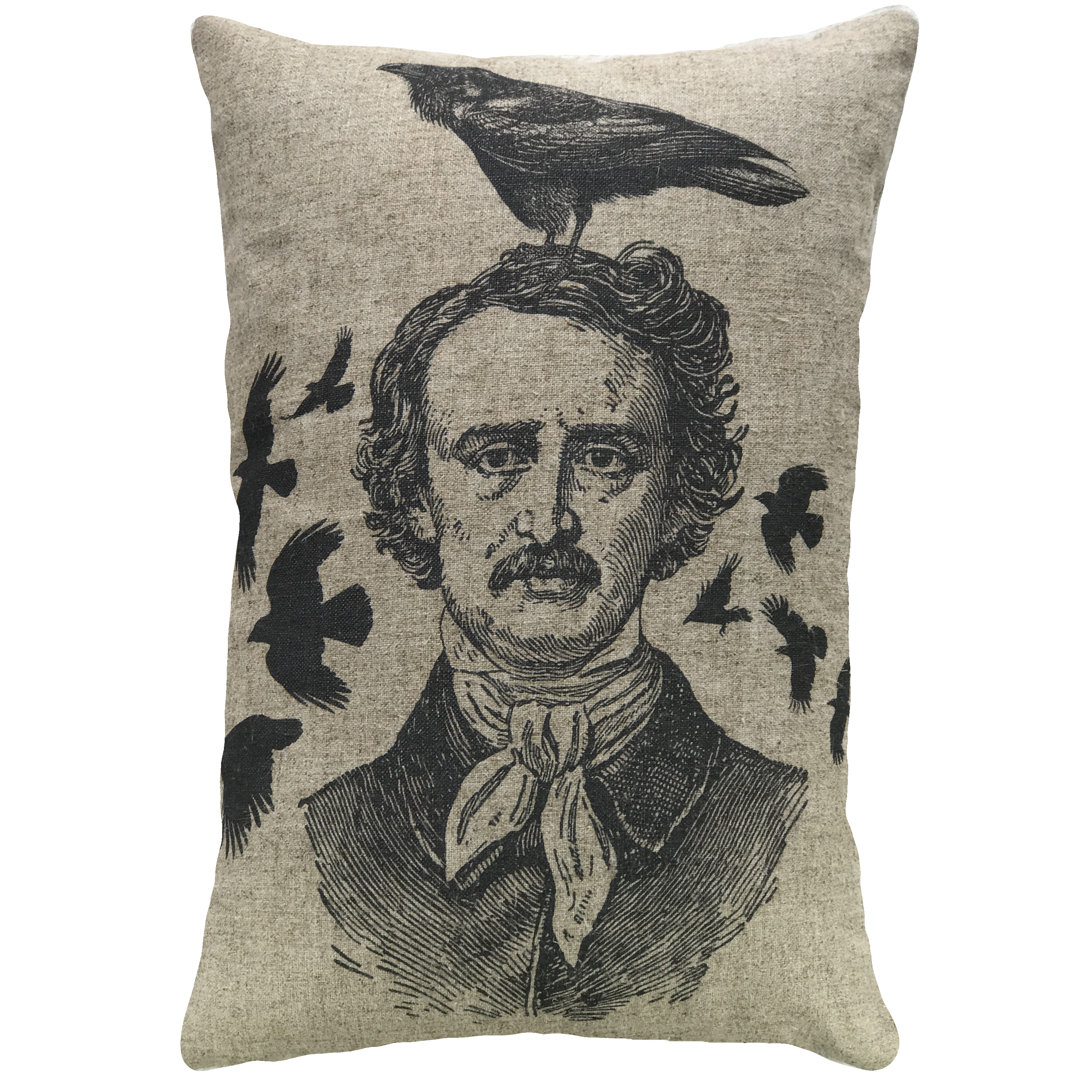  Edgar Allan Poe Linen Throw Pillow TheWatsonShop