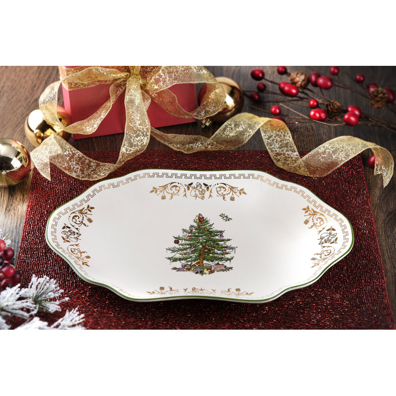 Spode Christmas Tree Gold Platter