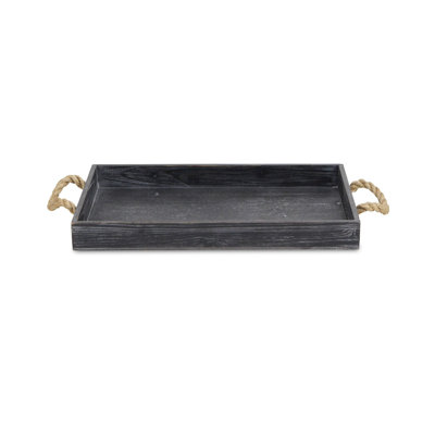 Baltazar Wooden Tray with Rope Handles