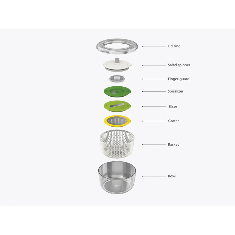 Multi-Prep 4-Piece Salad Spinner & Preparation Set