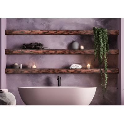 3 Piece Oak Solid Wood Floating Shelf