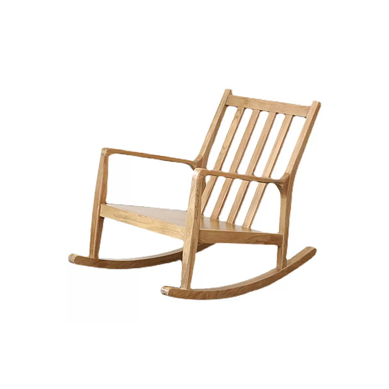 Chaise berçante en bois massif et chêne massif