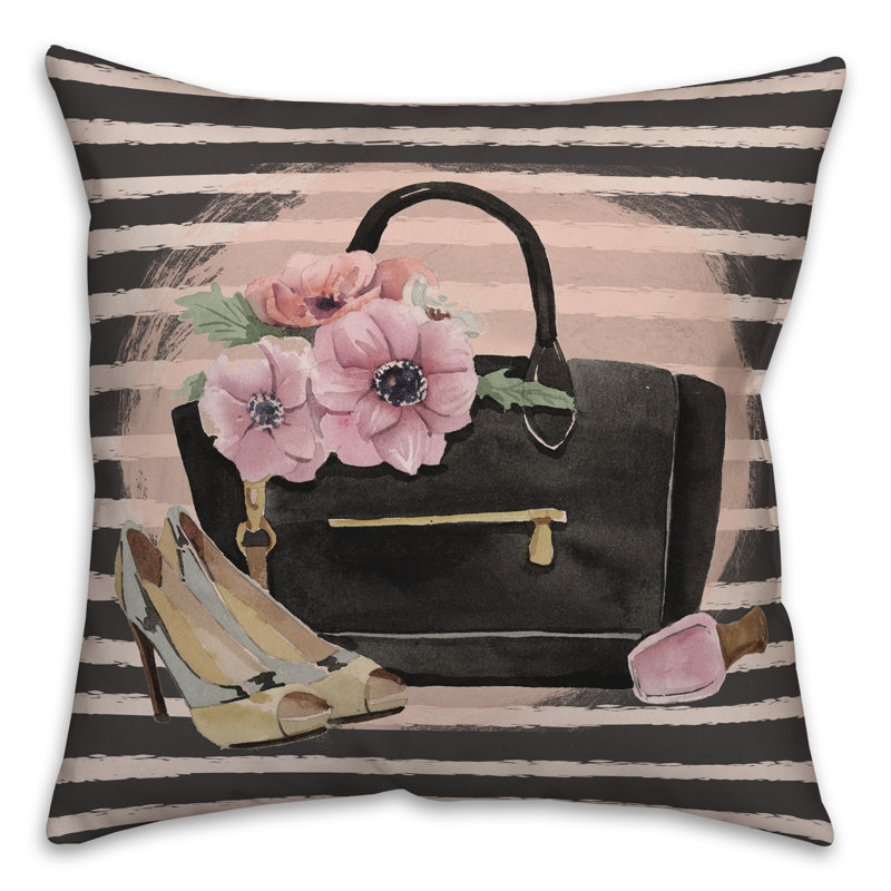 Striped Square Throw Cushion