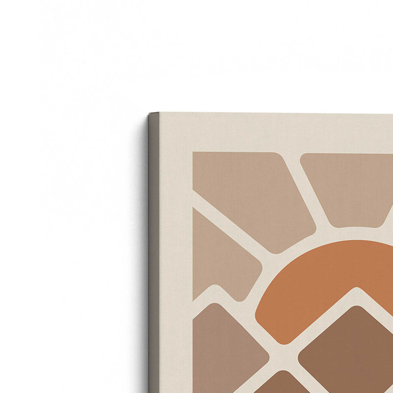 Bauhaus Sunset Geometry Canvas Print, Stretched Canvas, 72" H x 48" W x 1.25" D