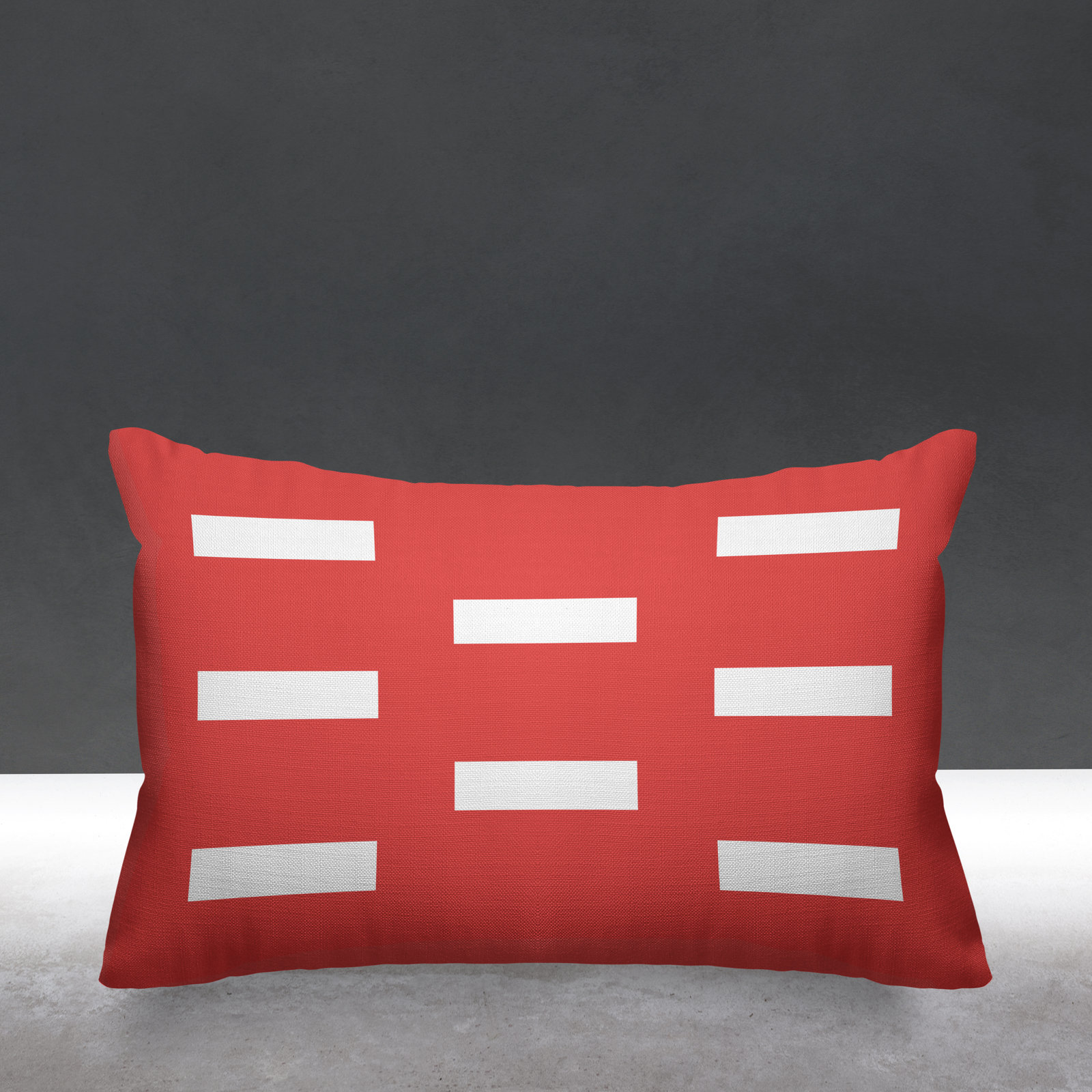 Luella Geometric Indoor/Outdoor Throw Pillow, Coral