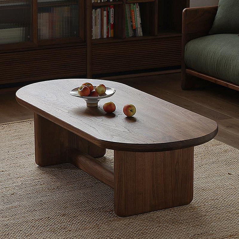 Table basse ovale de style rétro rétro