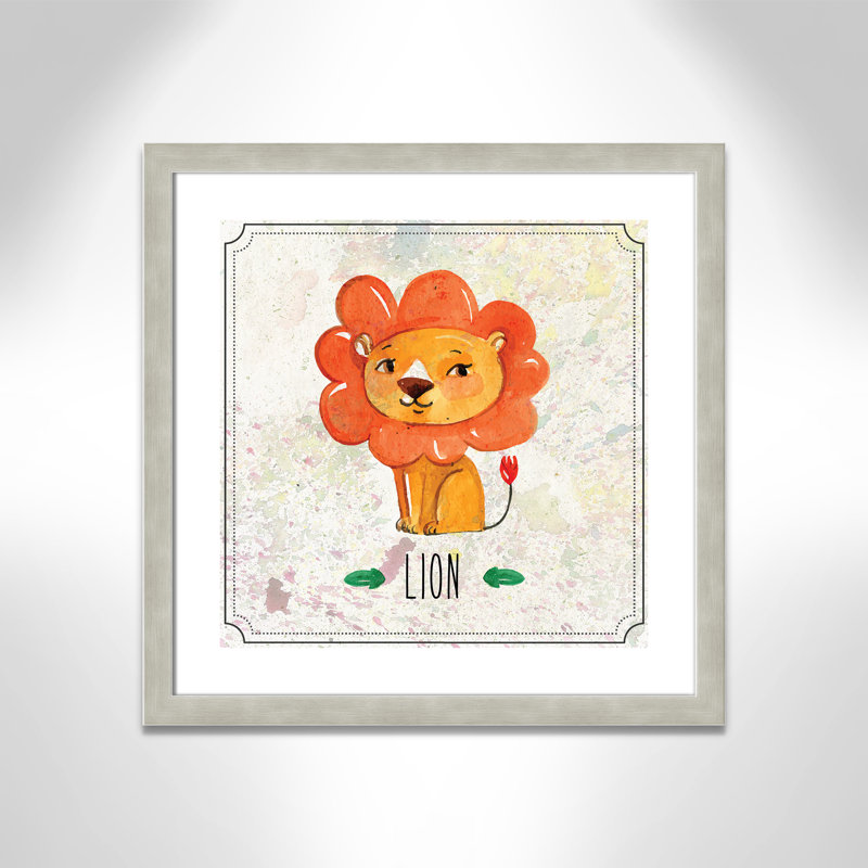 Impression sur papier Jungle Day 1 ', Encadré plat argent chaud, H 22,5 po x l 22,5 po x P 0,6 po