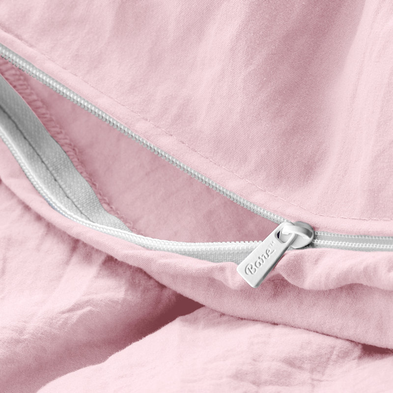 Sandwashed Duvet Cover Set, Emperor, Dusty Pink