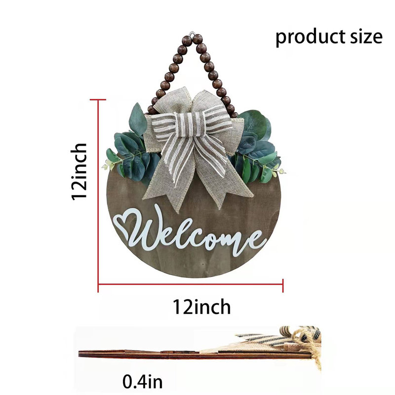 Panneau de bienvenue 3D pour porte d'entrée