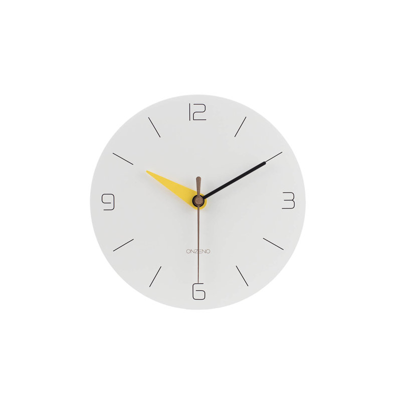 Wood Wall Clock, Yellow