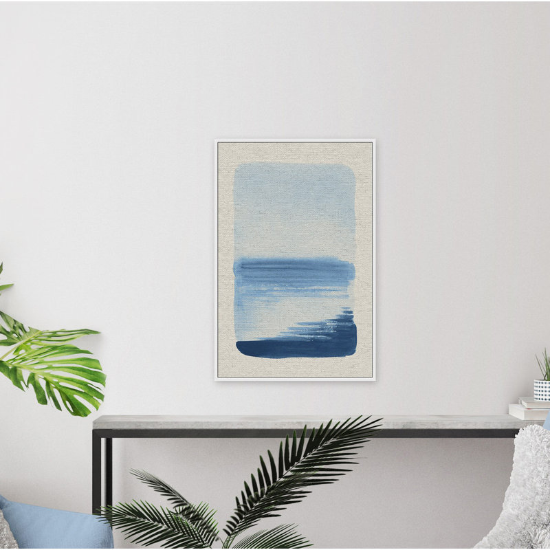 Blue flows iii-impression sur toile encadrée, H 18 po x l 12 po x P 3,5 po
