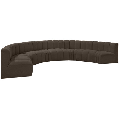 Hormachea Upholstered Curved Sectional Reversible