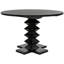 Zig-Zag Round Mahogany Wood Dining Table-69367115-20722974