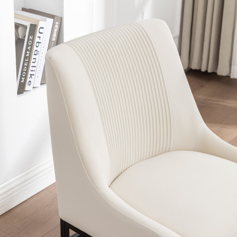 Chaise d'appoint en velours Seymore, Beige