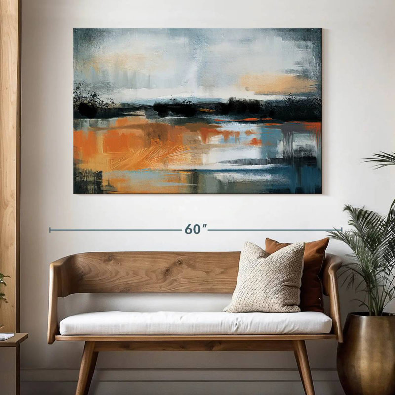 Avery Sunstruck Abstract Landscape, 34" H x 51" W
