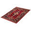 Tapis rouge en laine noué à la main 3 pi 7 po x 5 pi 1 po Kayseri
