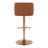 Swivel Upholstered Adjustable Height Counter Stool with Metal Frame-105186244-105186245