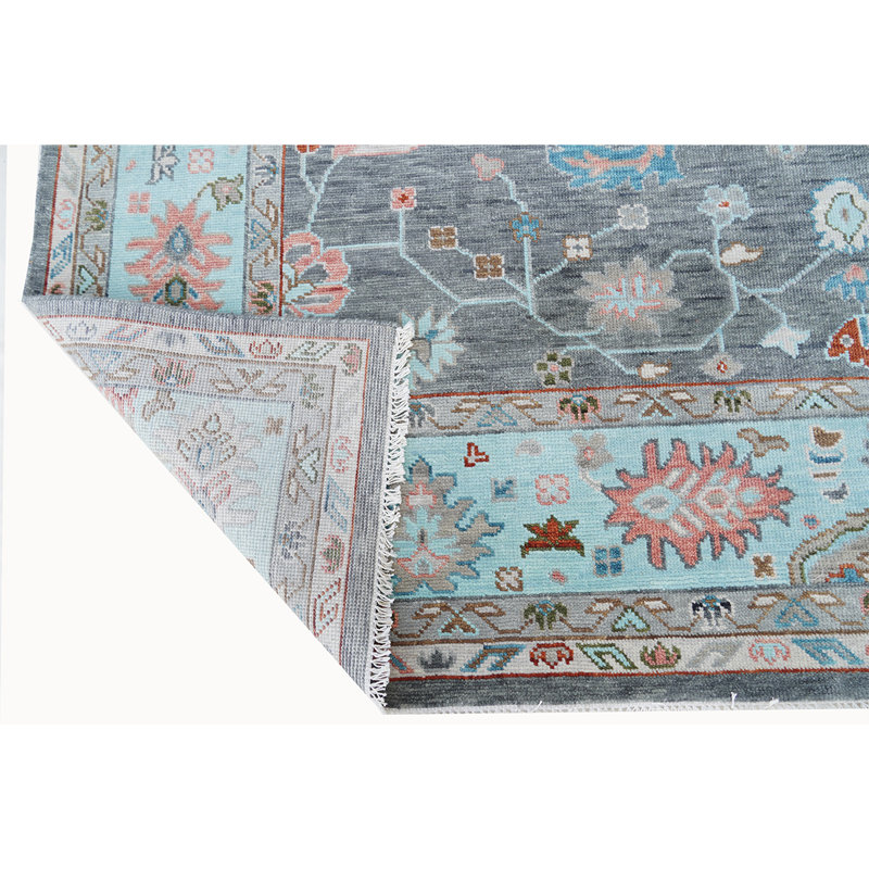Oriental Area Rug in Gray, Rectangle 9' x 12'