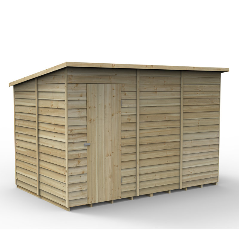 Overlap Pressure Treated 10 x 6 Pent Shed - No Window, Yes