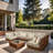 Ivry Water Resistant Fabric Upholstered Outdoor Patio Modular Sectional-1011658442