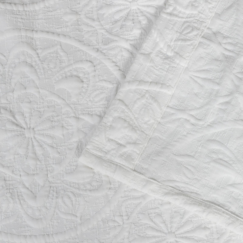  Rideau de douche Boheme Medallion Jacquard, Blanc