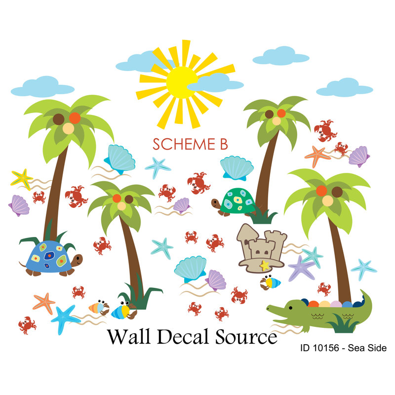 Plants & Flowers Non-Wall Damaging Wall Decal, Scheme B