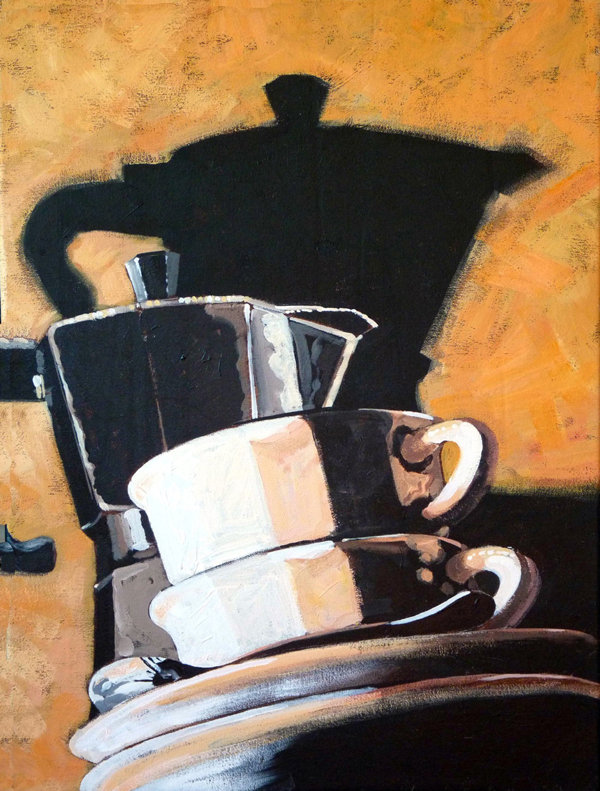 Drapeau de jardin café ii par roy avis, H 28 po x l 40 po