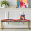 Banc rembourré camouflage doré-135573937