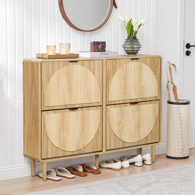 Armoire de rangement pour chaussures 16 à 20 paires, Jaune
