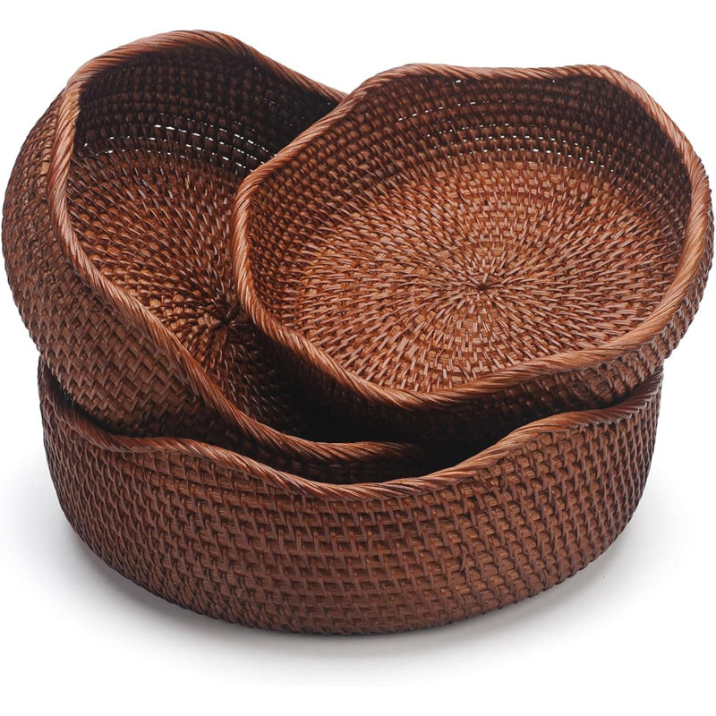 Highland Dunes Rattan Decorative Basket