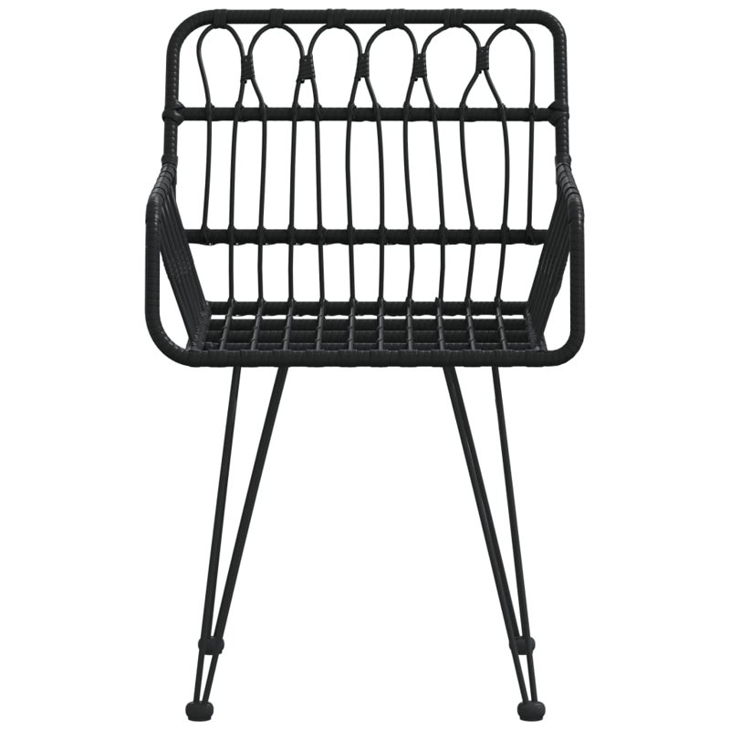Fauteuil de salle à manger Hum Patio, Noir