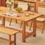 Table de salle à manger simple et durable en bois de cerisier épais-108071842