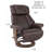 Theodora Recliner With Footrest - Brown-1952337387