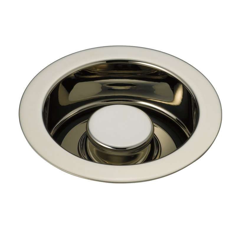 Kitchen Flange Drain Stopper, Polished Nickel