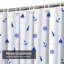 Mignon rideau de douche bleu marine avec 12 crochets-740657520