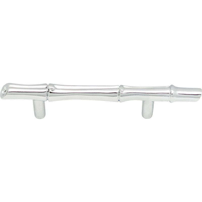 Bamboo 3" Center to Center Bar Pull, Polished Chrome