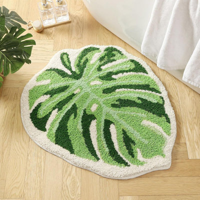 Tapis pour salle de bain Green Leaf