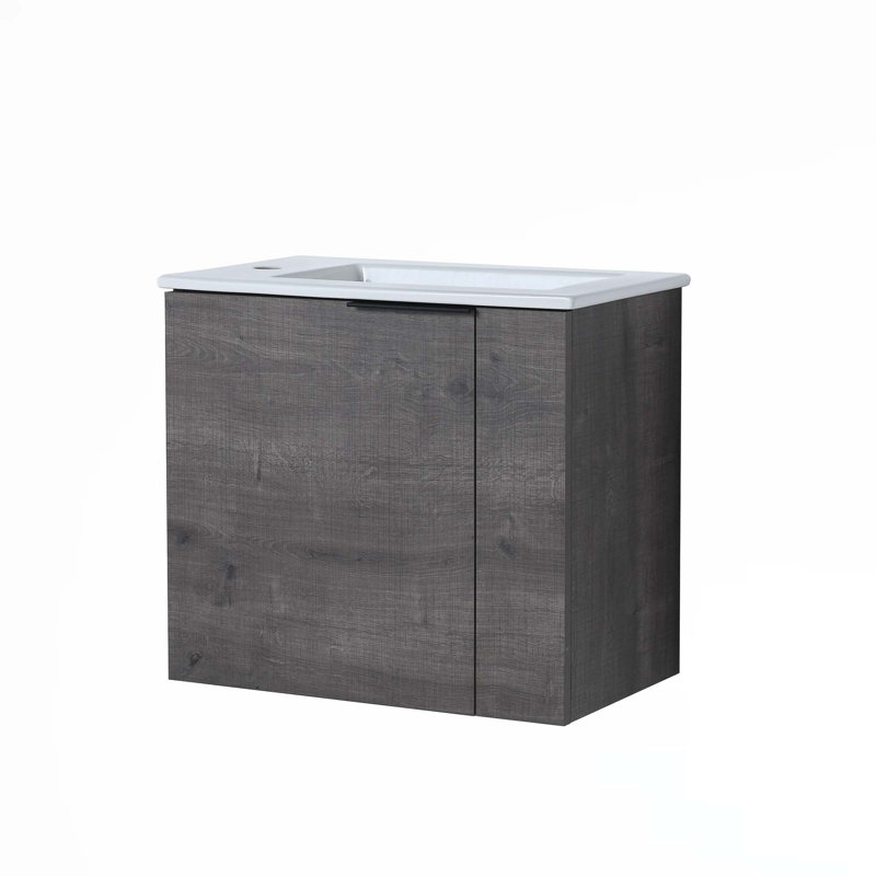 22"Floating Bathroom Vanity With Sink, Gray
