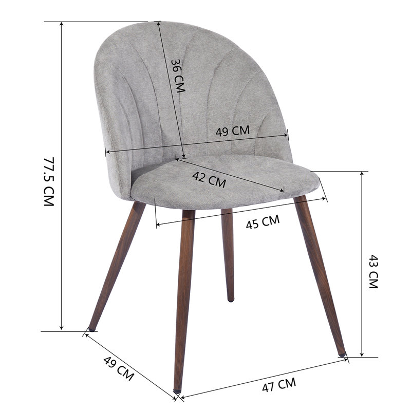 Academy 43cm H Velvet Upholstered Side Chair