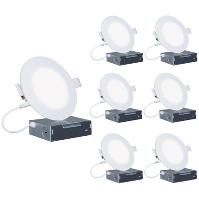 6" Slim Recessed LED, 12W, 5CCT Selectable, Dimmable