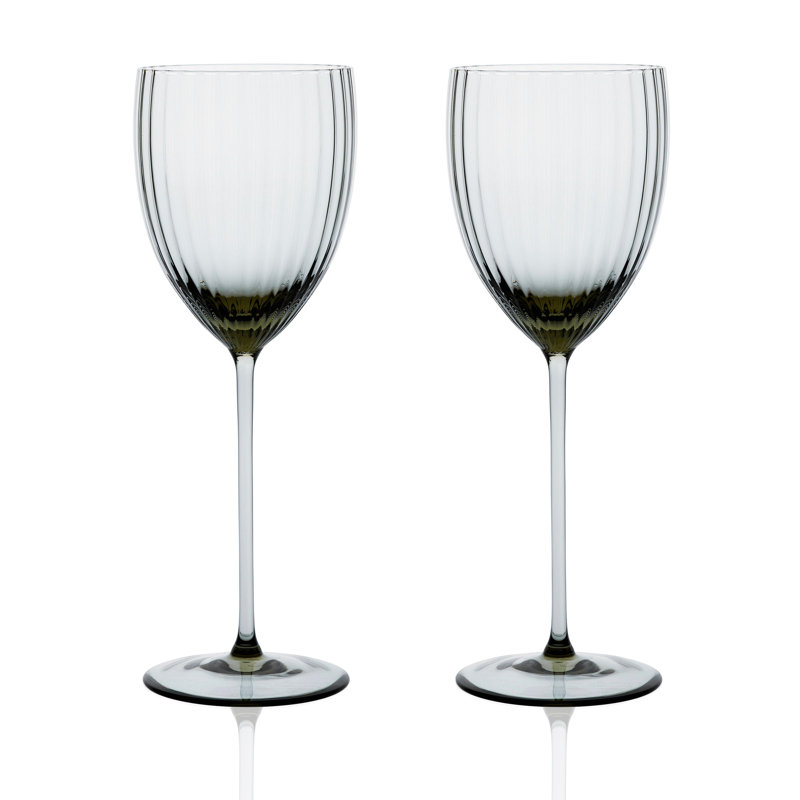 Quinn Crystal White Wine Glass, Citrine