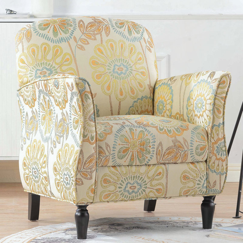 Chaise d'appoint avec pieds coniques en bouleau - tissu