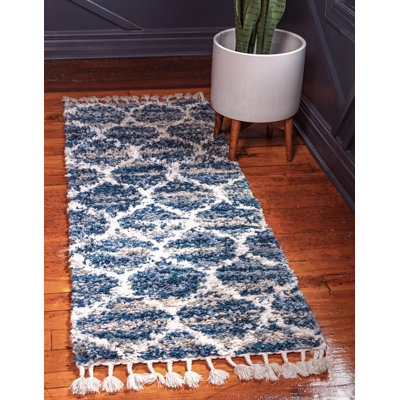 Burriss Geometric Shag Area Rug