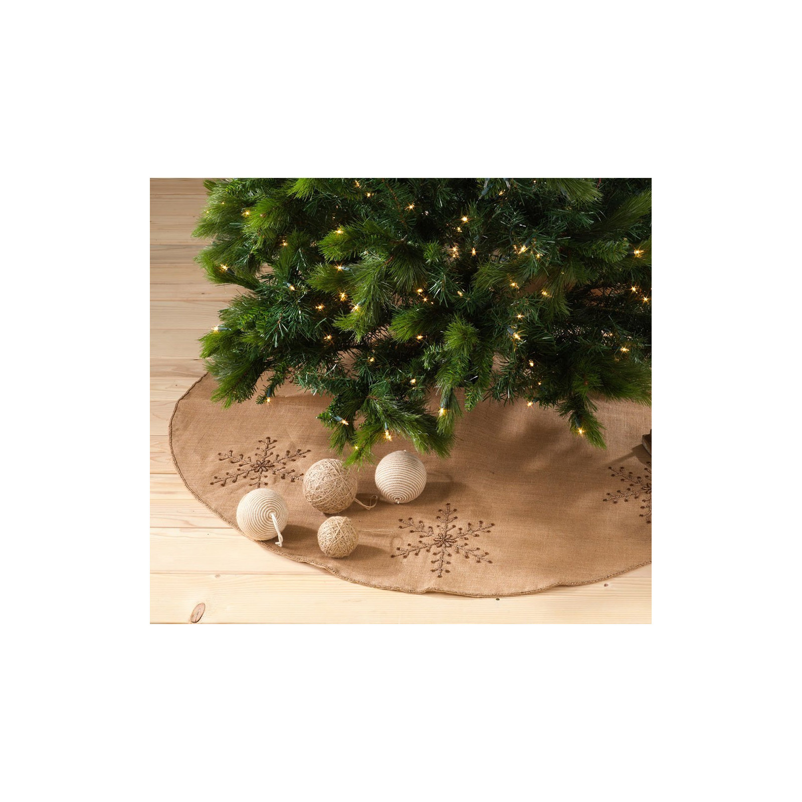 Burlap Tree Skirt, 72" W
