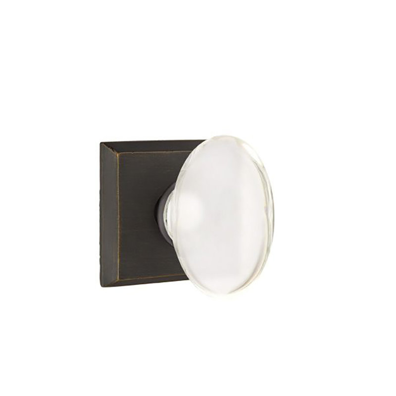Passage Hampton Knob with # 6 Rose, Medium Bronze