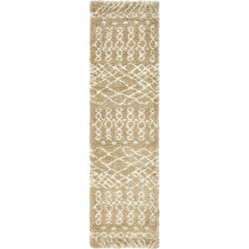 Tapis taupe / ivoire Pickering, Tapis de couloir 2 pi 7 po x 10 pi, Camel/Ivory