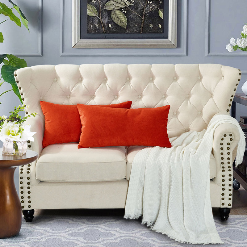 Housse de coussin lombaire 14 po Milliken, Orange brûlé