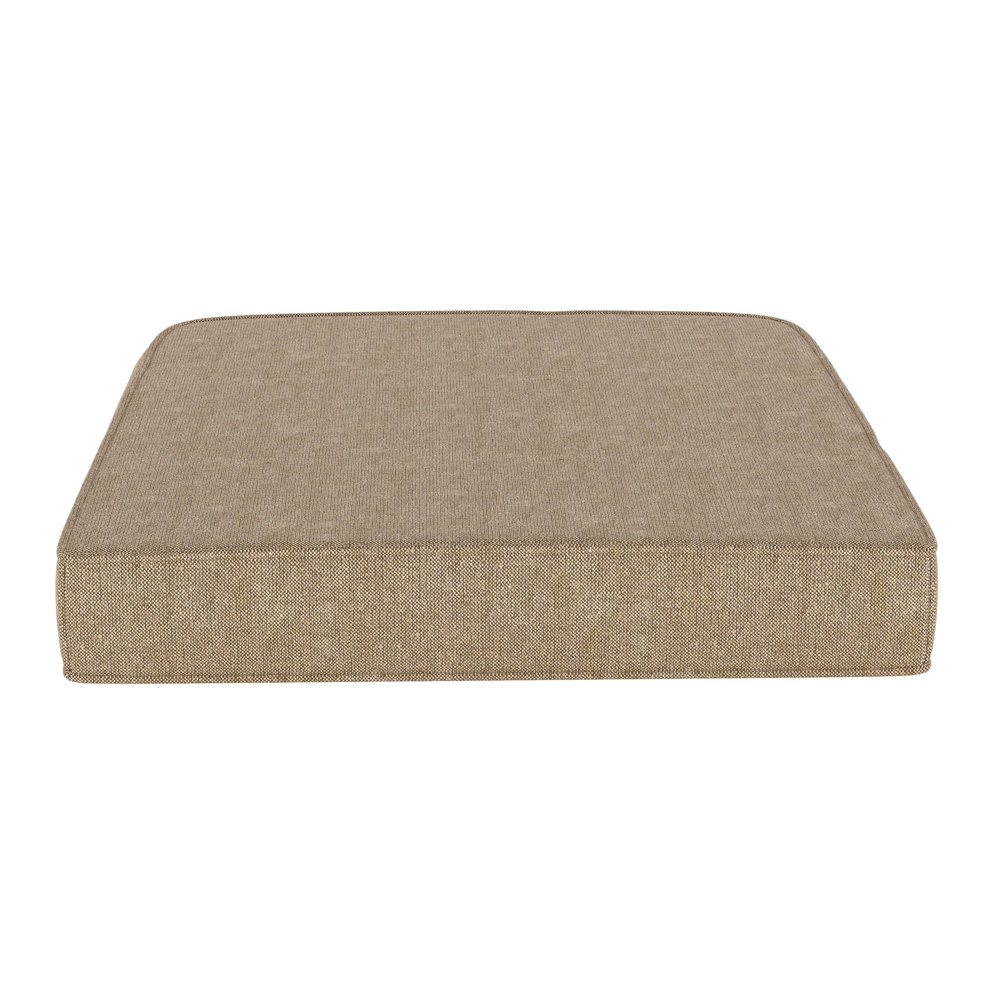 Sunbrella® Outdoor Dining Chair Seat Cushion, Spectrum Mushroom Sunbrella® Plainweave, 20" W x 18" D